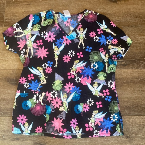 Disney tinkerbell‎ scrub top medium - Picture 1 of 4